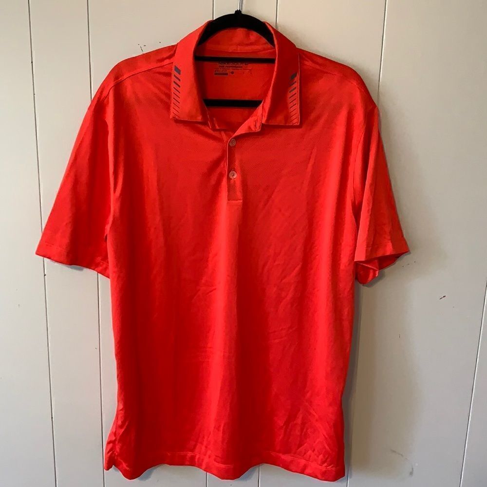 Nike Golf DriFit Red Polo Size Large
